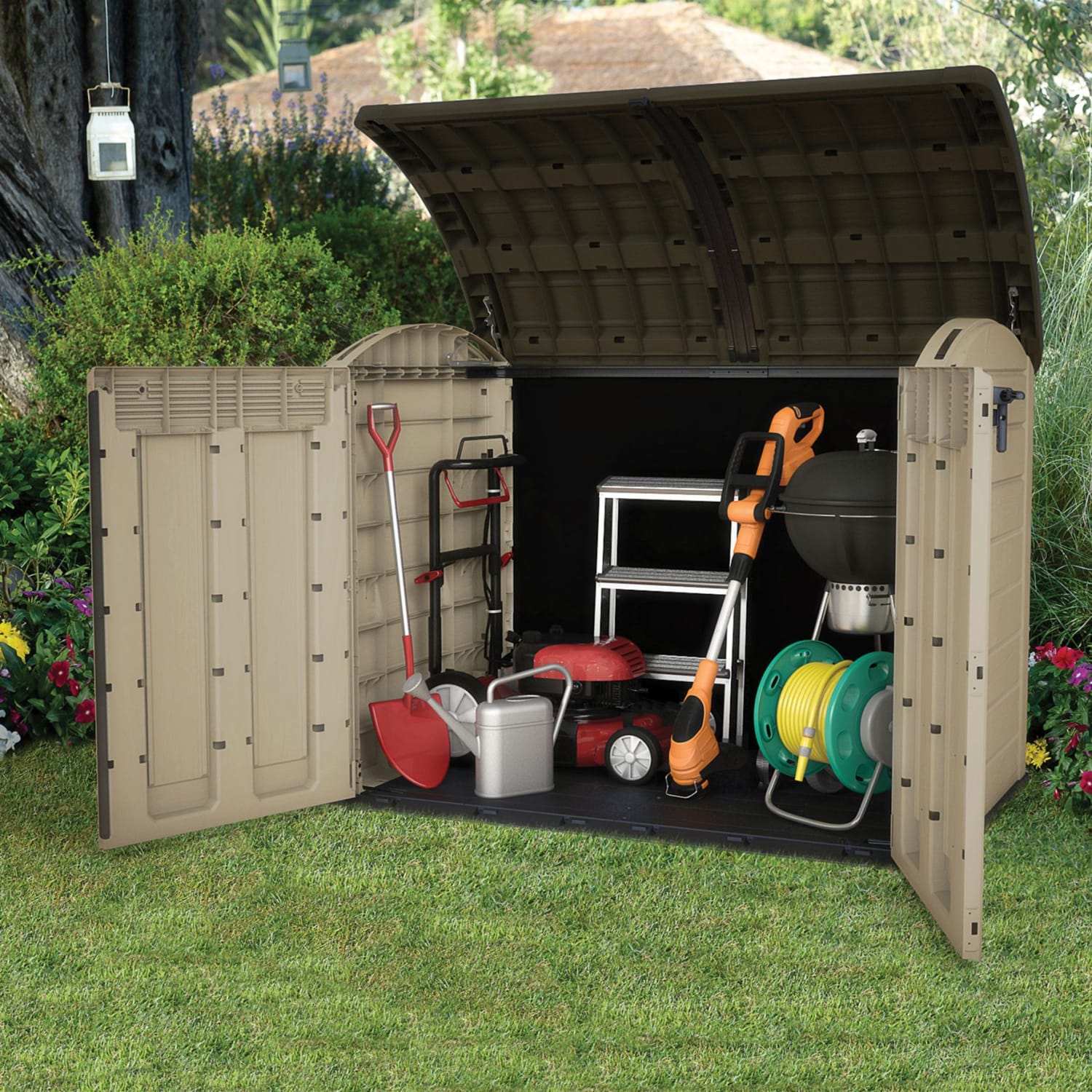 Keter Store It Out Ultra 2000L Outdoor Garden & Bike Storage Shed - Beige /  Brown | Wickes.co.uk