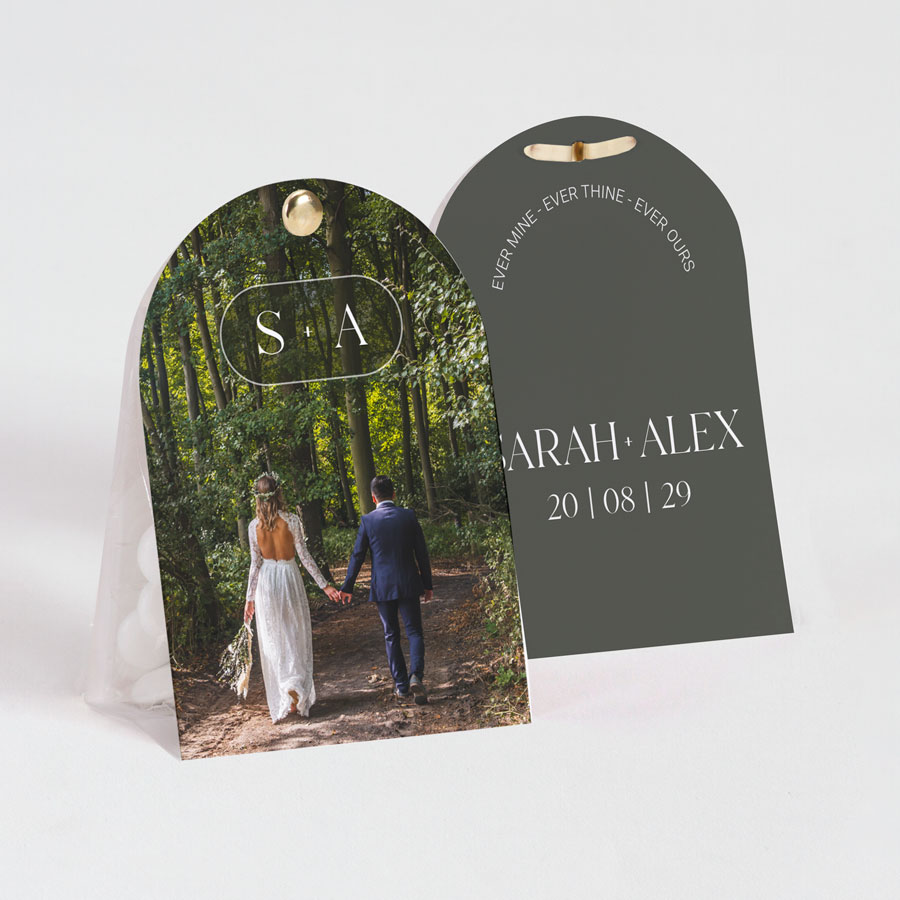 Faire part mariage minimaliste avec photo - Mariage | Tadaaz