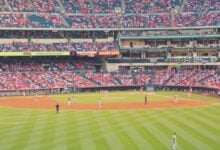Angel Stadium during a Los Angeles Angels game
