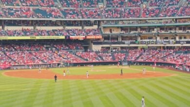 Angel Stadium during a Los Angeles Angels game