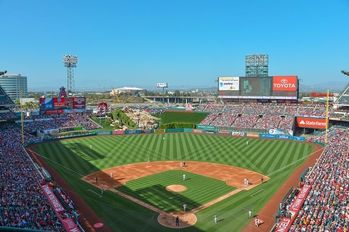 Wide view of Angel Stadium