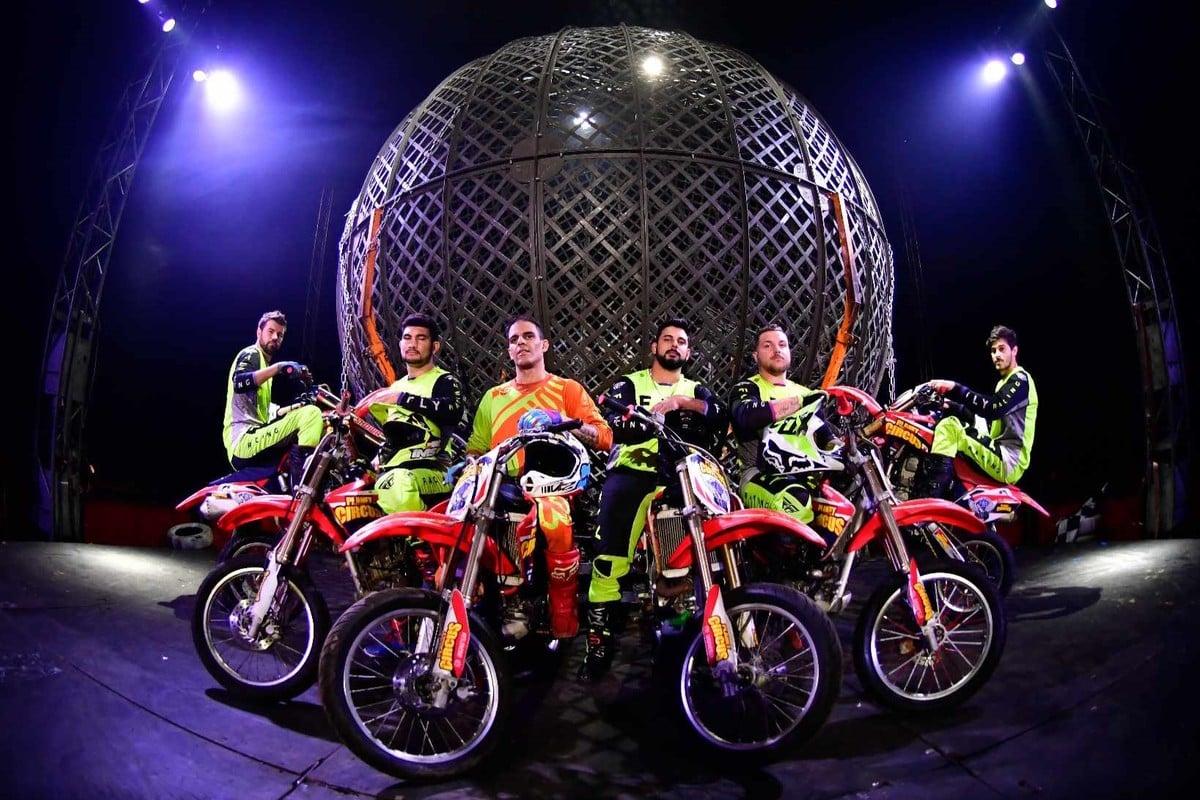Bikers performing at Planet Circus