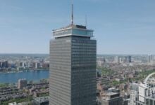 Boston skyline viewed from View Boston Observation Deck