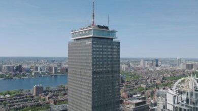Boston skyline viewed from View Boston Observation Deck
