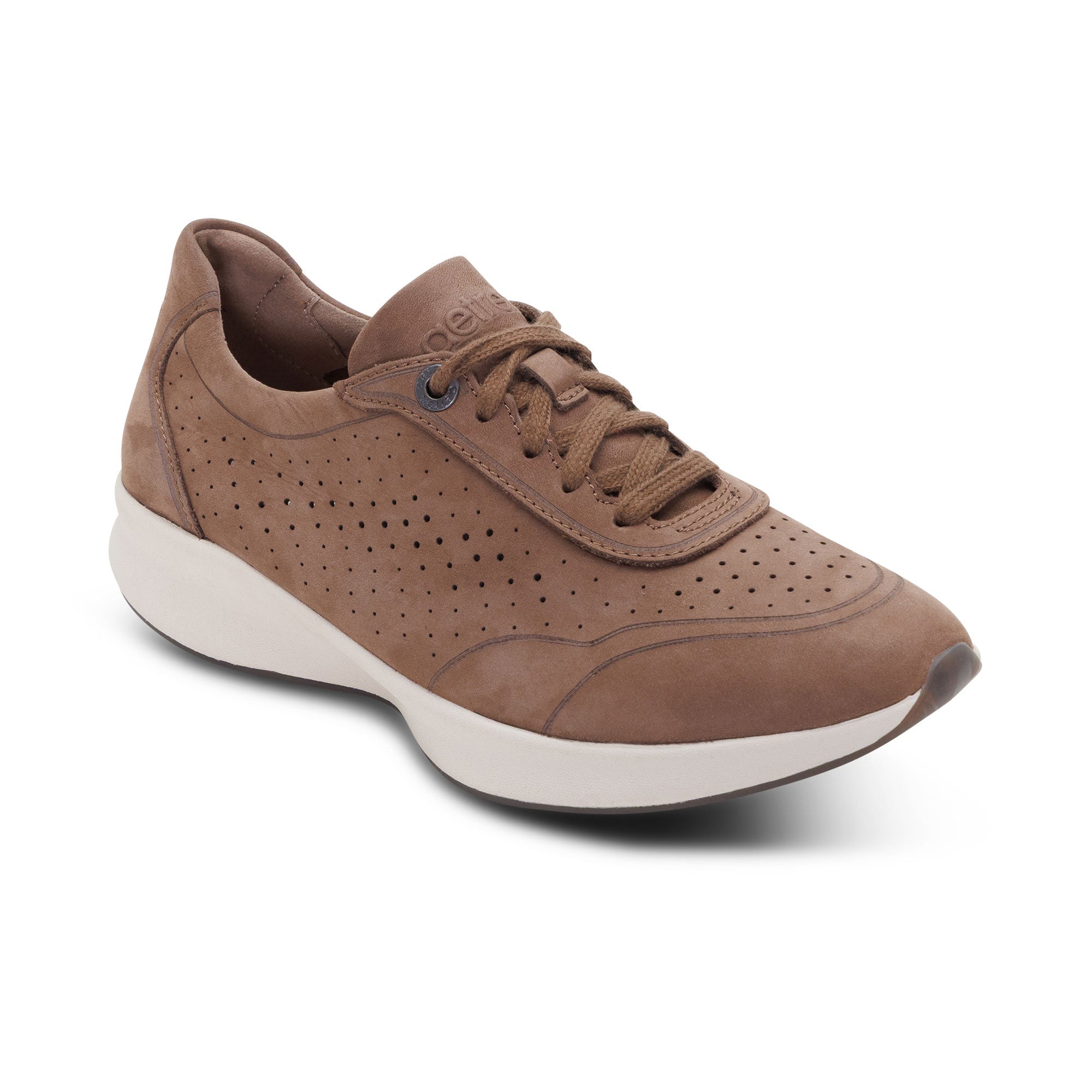 Aetrex Serena taupe arch support sneaker