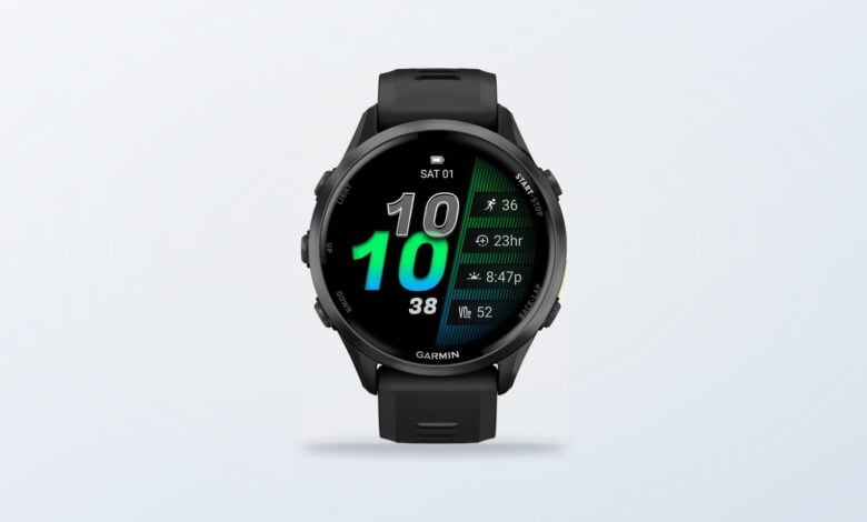 Garmin Forerunner 970 nero con cinturino e display visibile