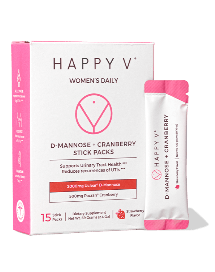 Happy V D-Mannose and Cranberry stick packs