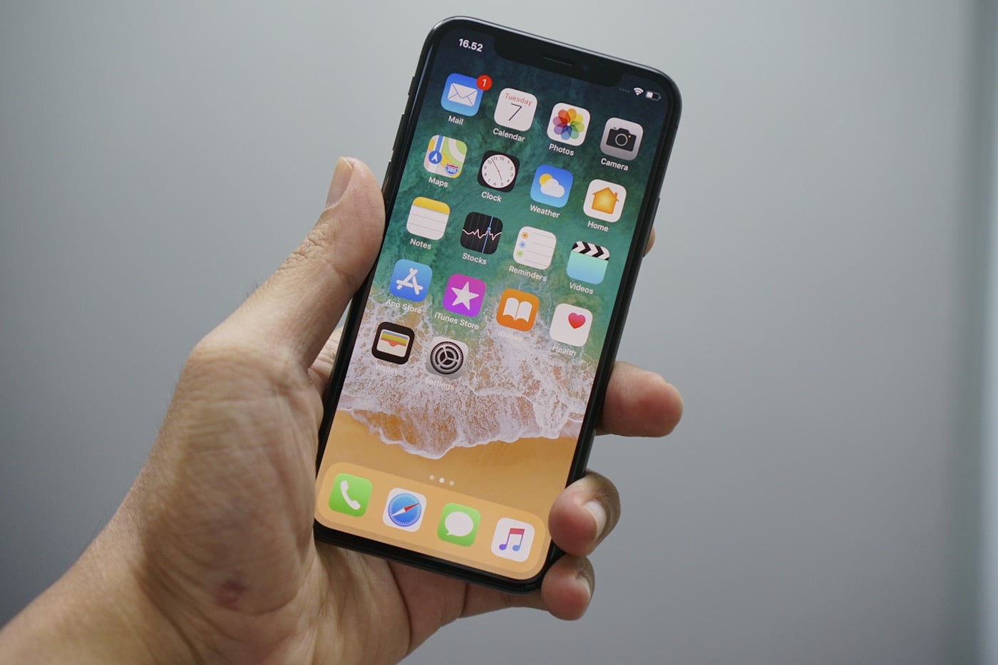 Smartphone shown against a pale background