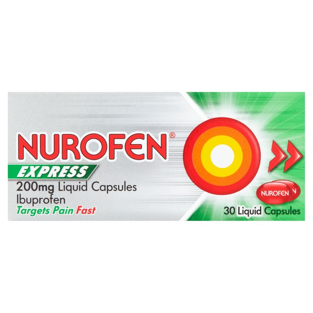 Nurofen Express liquid capsules box