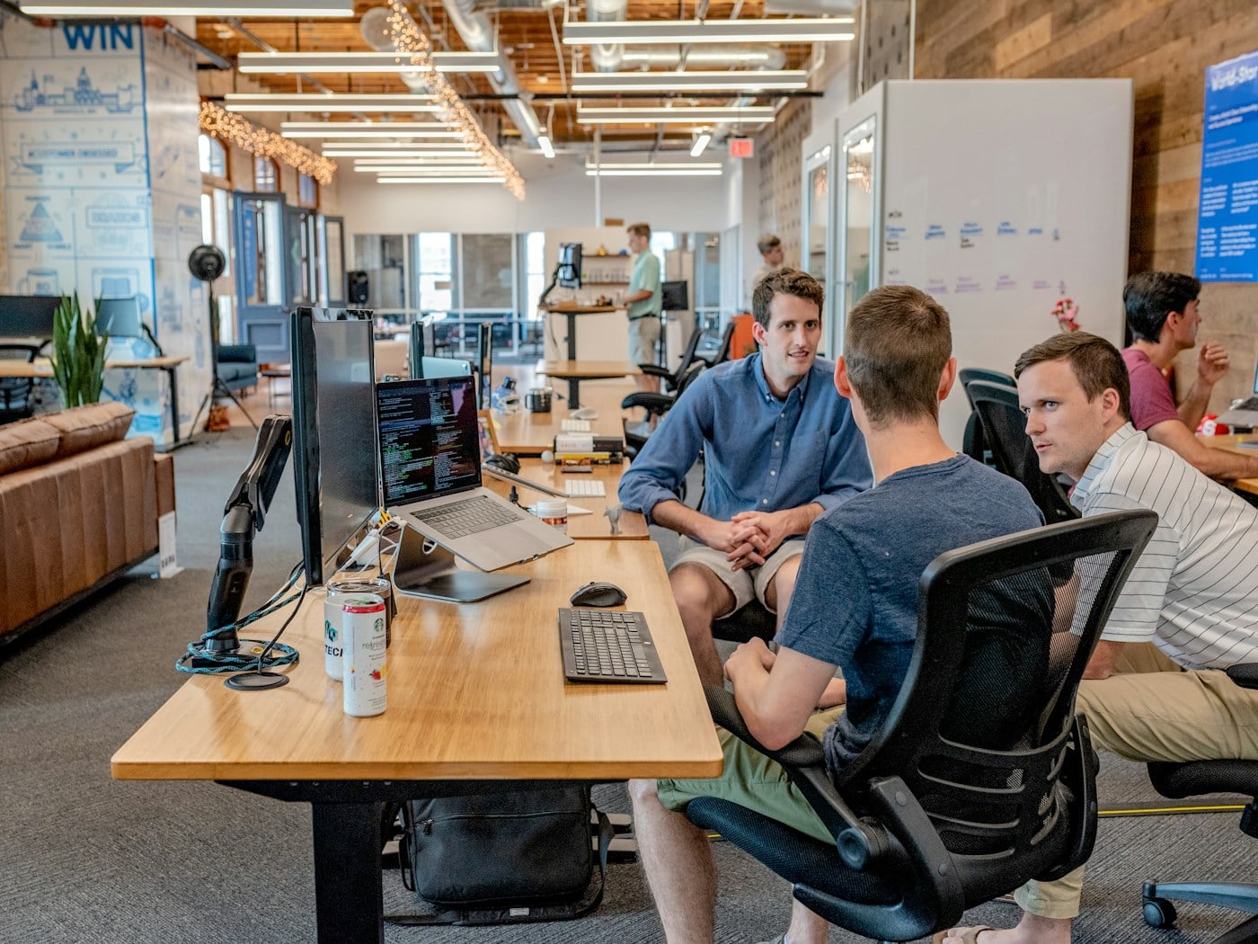 Professional online consultation in a bright workspace