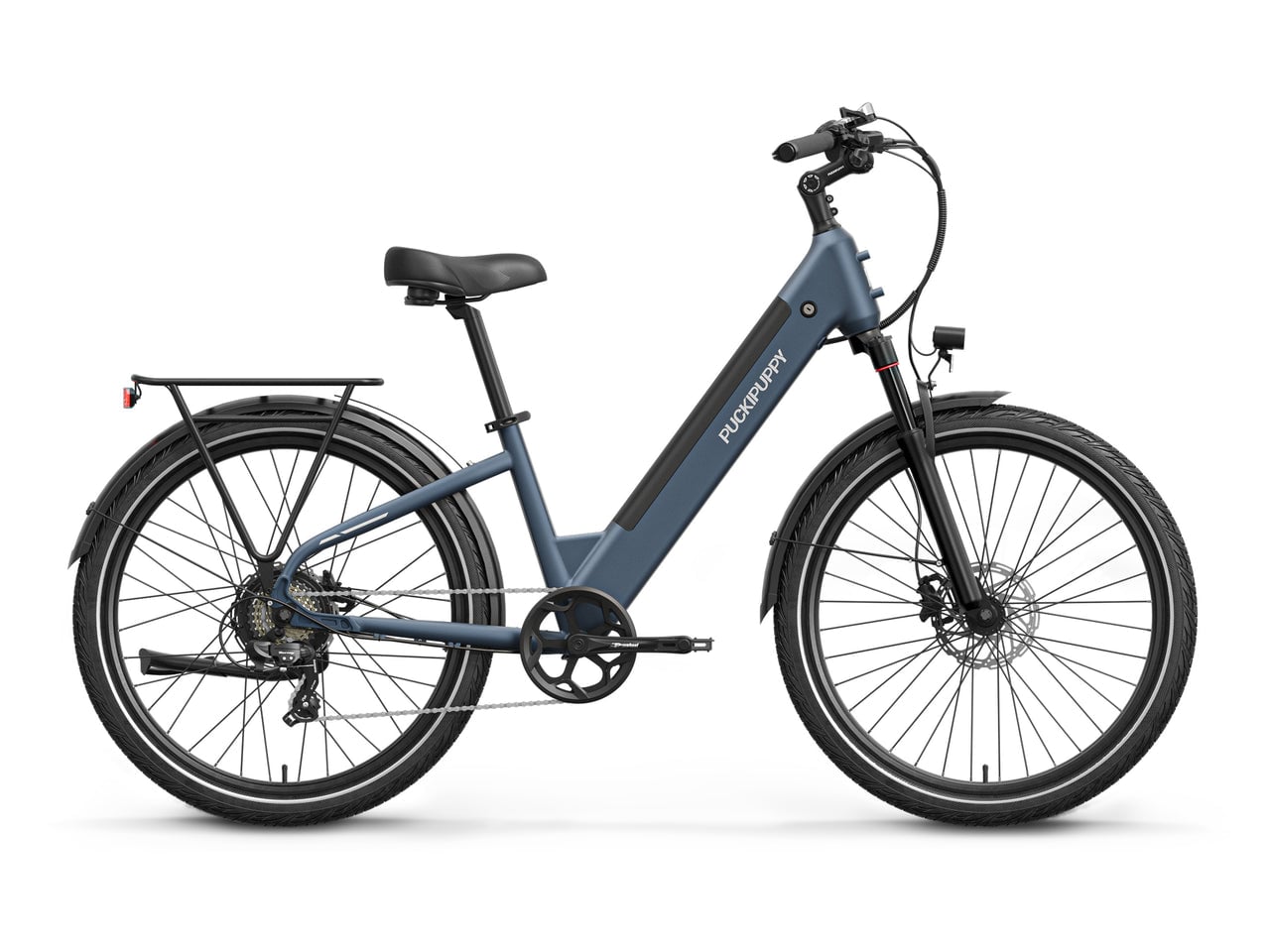 Puckipuppy Poodle electric bike in slate blue