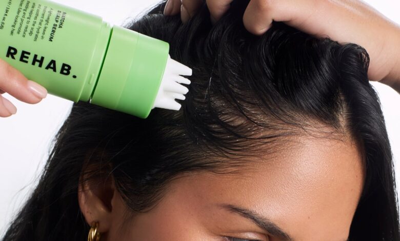 Model with healthy-looking hair using REHAB Your Hair scalp care