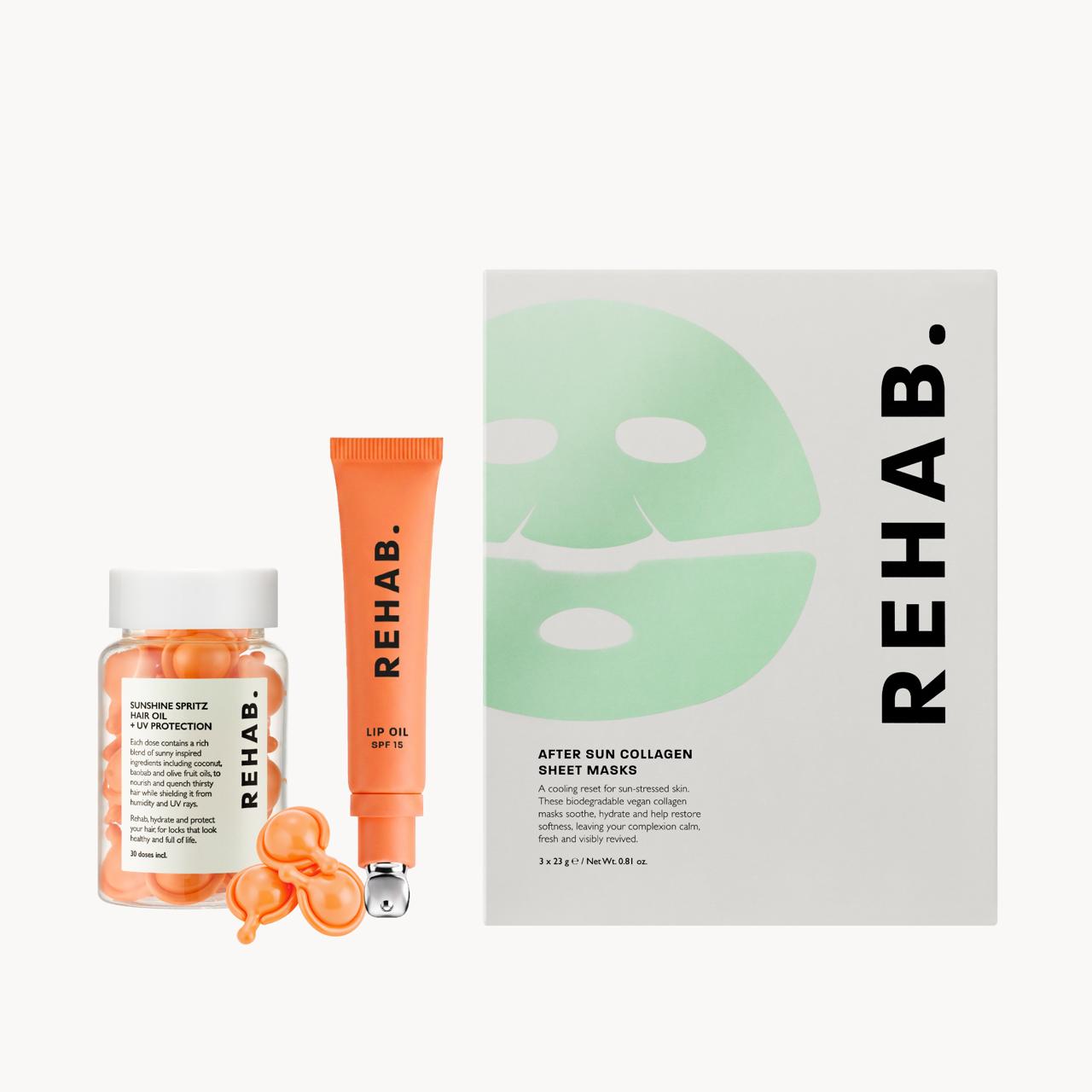 REHAB Your Hair Sunny Day to Night Trio hair products