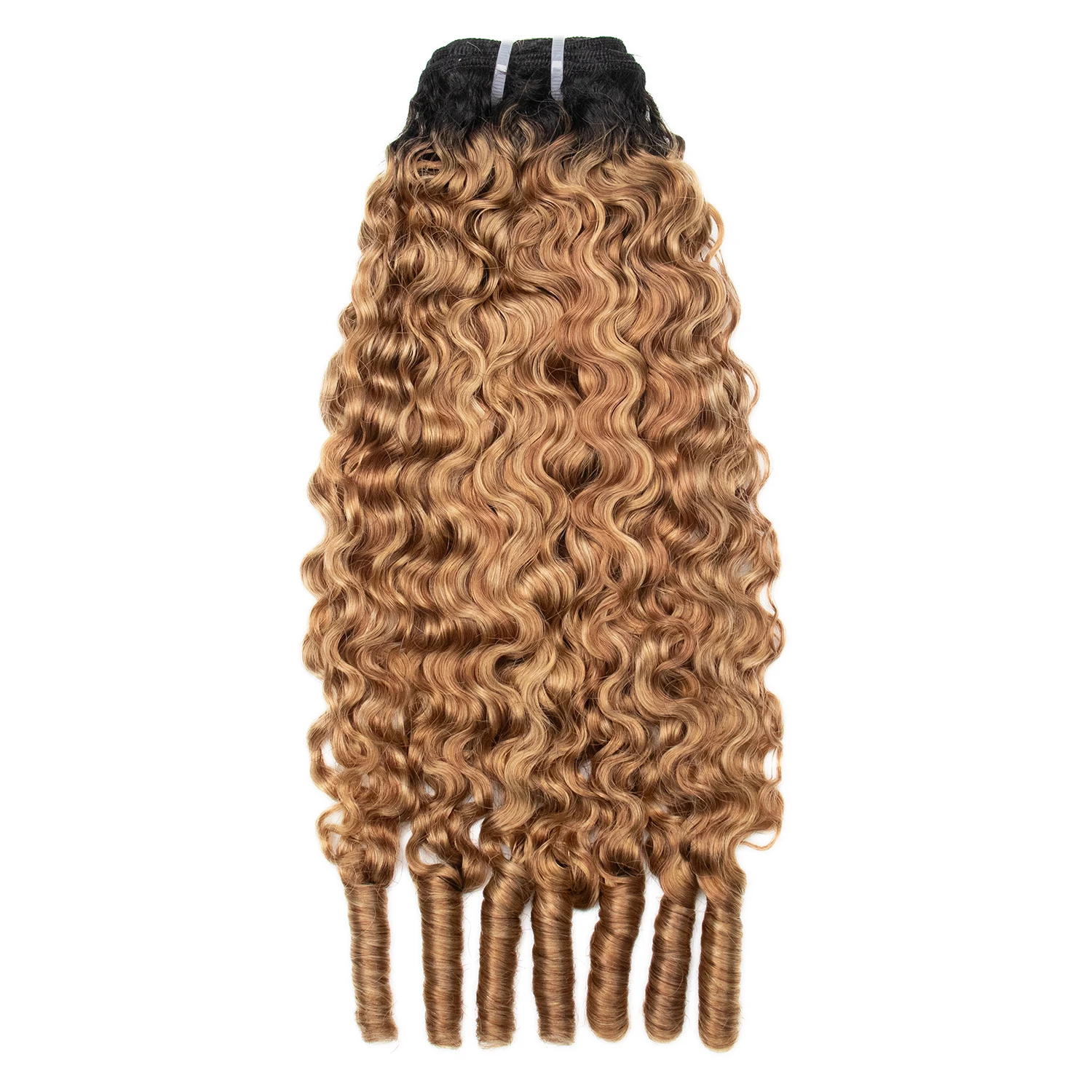 Double Drawn Burmese Water Curly weft bundles