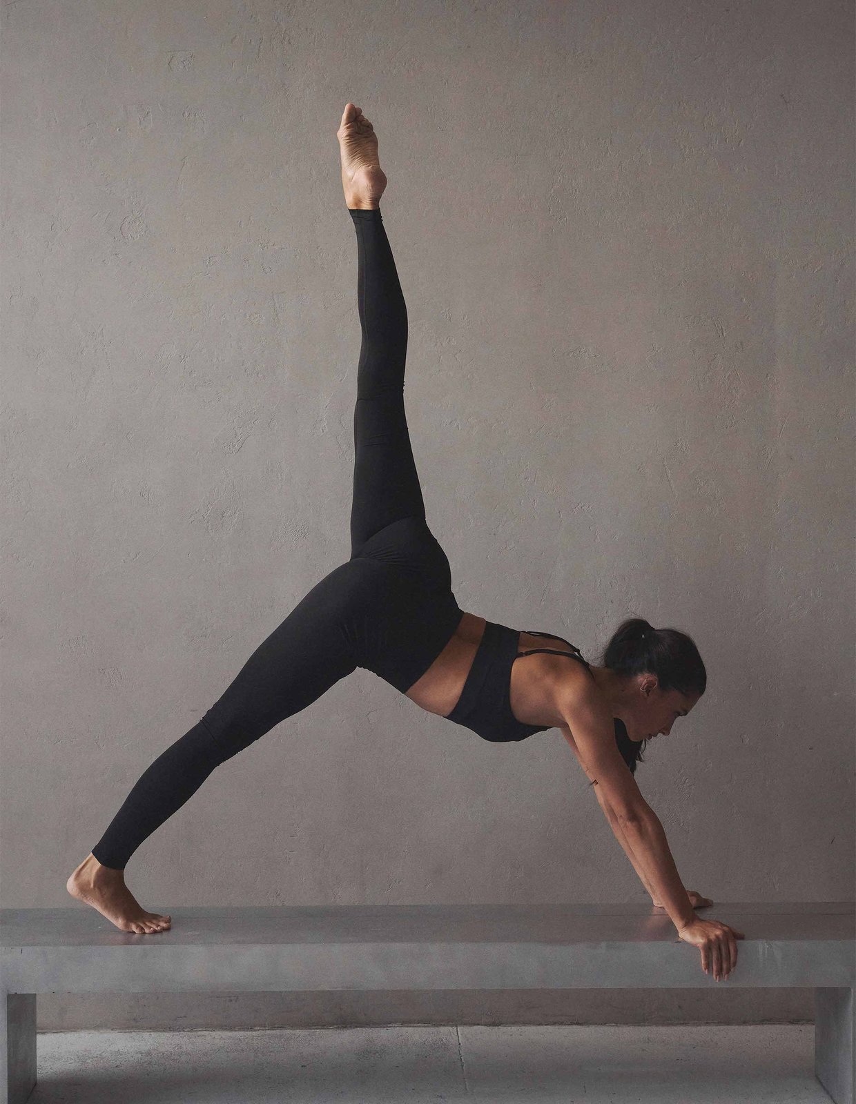 Czarne legginsy sportowe LEG DAY z wysokim stanem