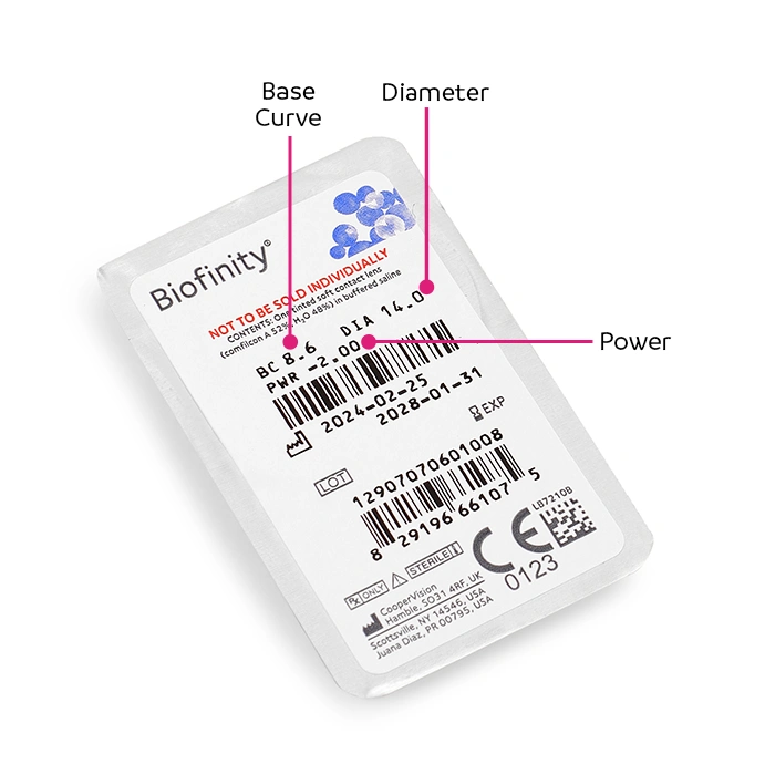 Biofinity contact lens pack