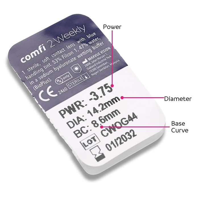 comfi 2 Weekly contact lens pack