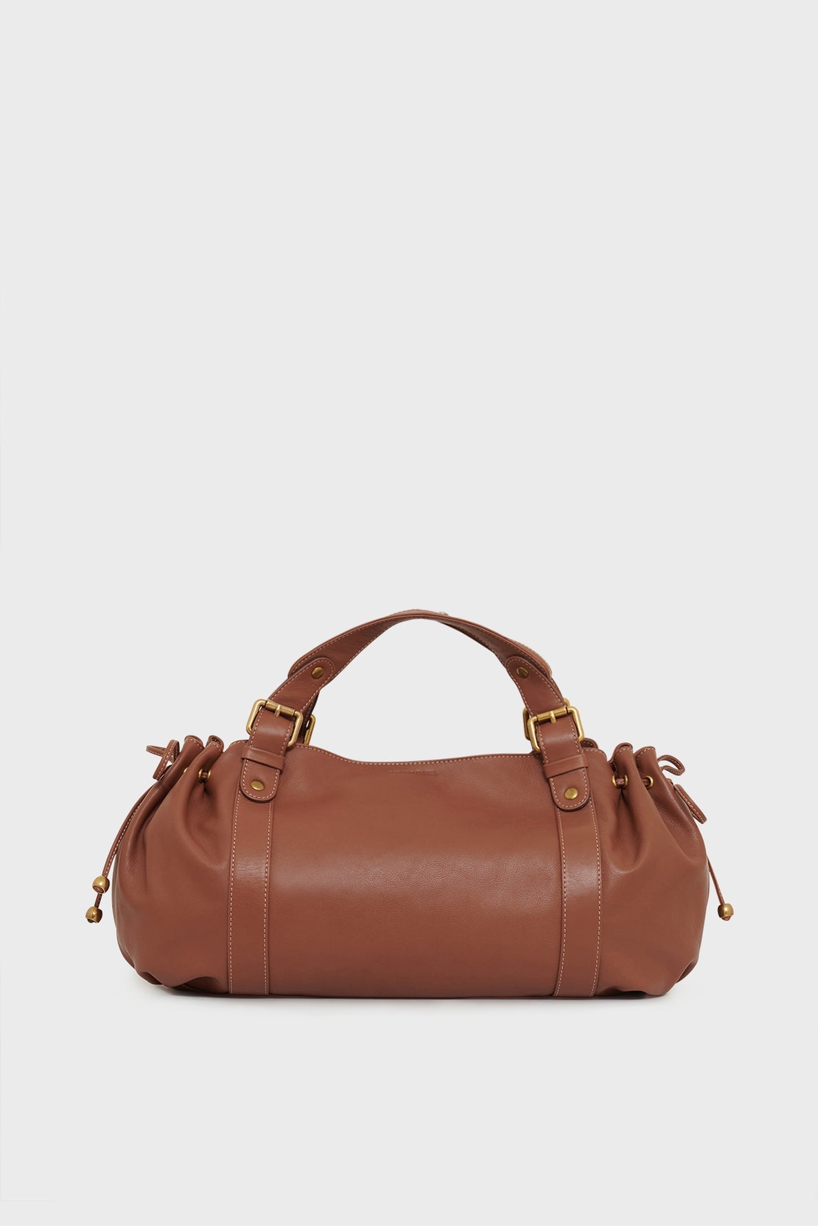Sac 24H Gerard Darel en cuir marron avec anses courtes