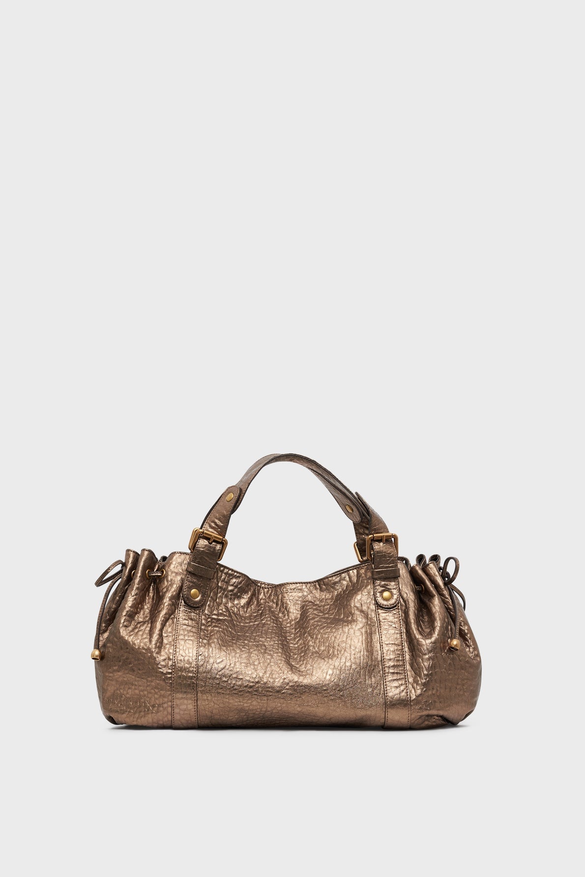 Sac à main 24H Gerard Darel en cuir métallisé bronze