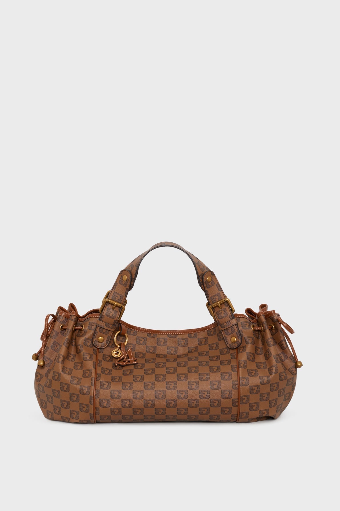 Sac 24H Gerard Darel en toile enduite monogrammée et cuir