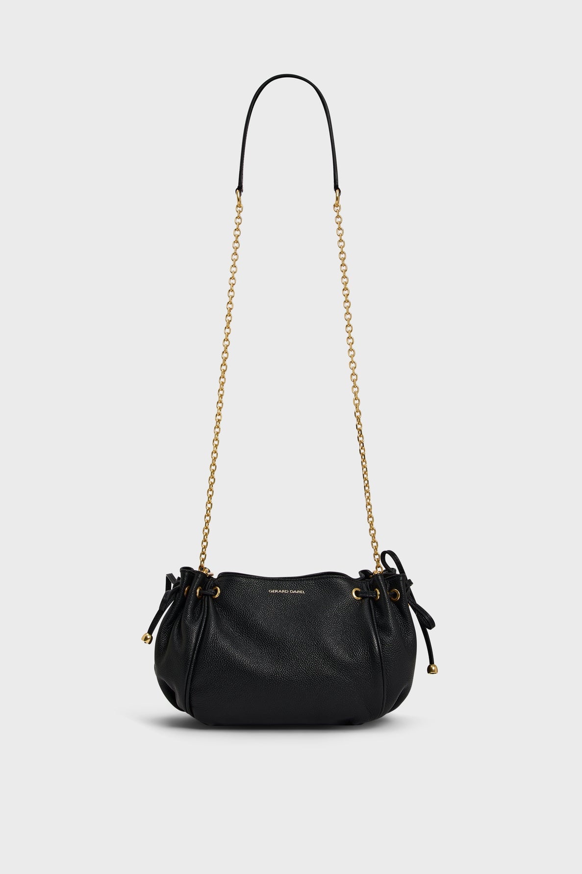 Sac LE MINI 24 Gerard Darel en cuir grainé noir
