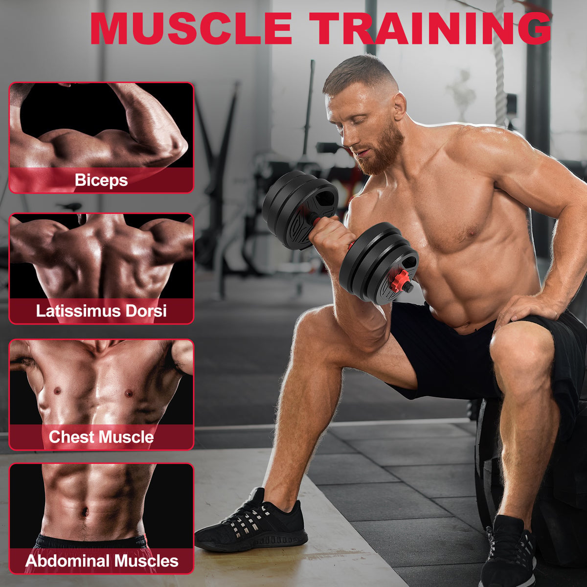 Home Fitness Code multifunctional dumbbell set