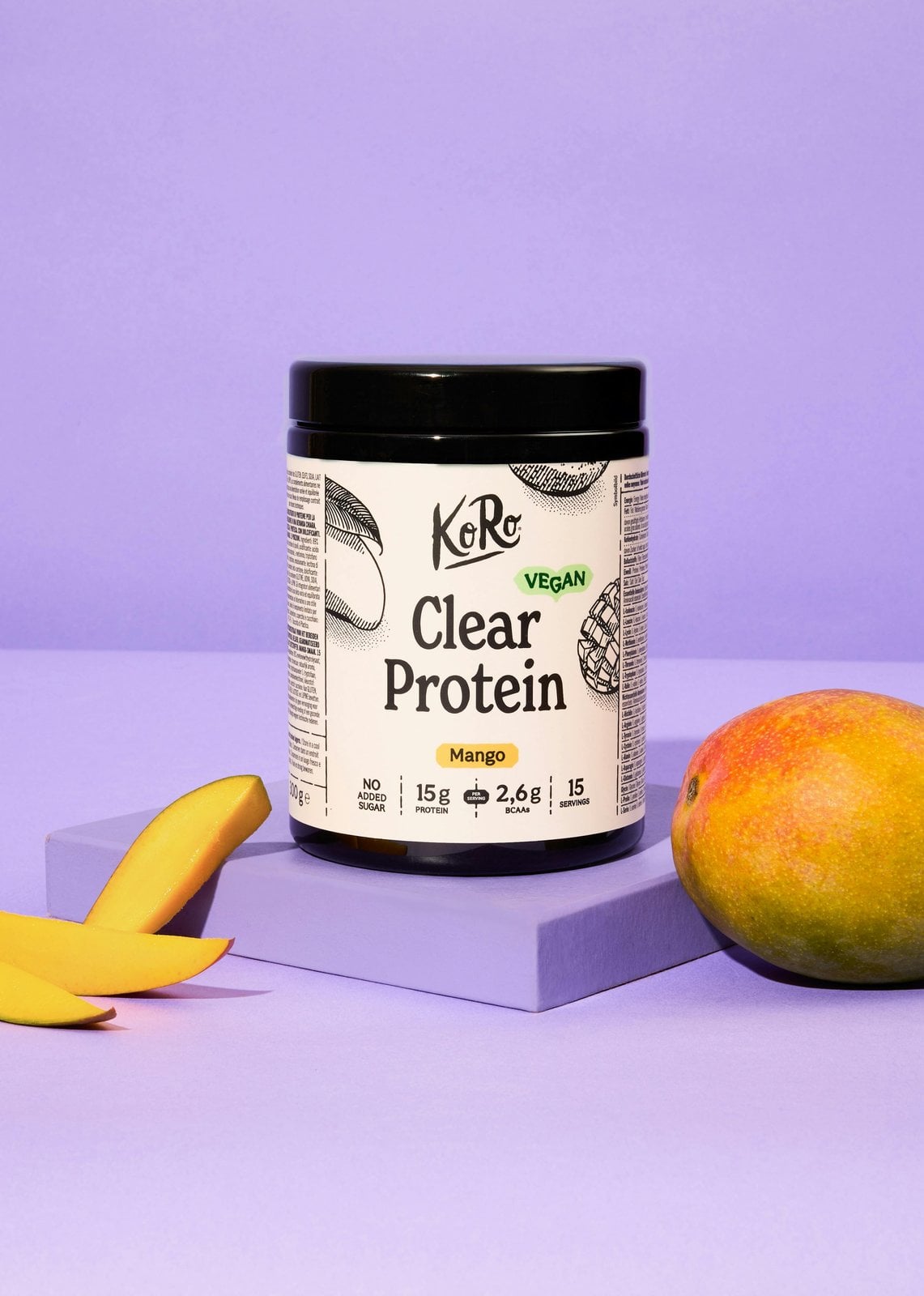 Packung veganes Clear Protein Mango von Korodrogerie