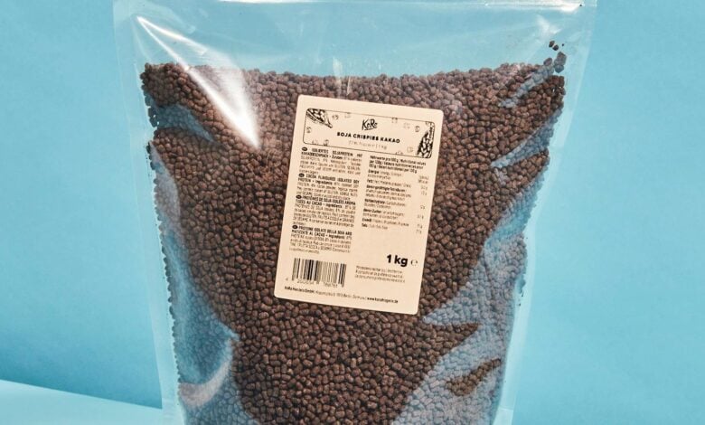 Packung Soja Protein Crispies mit Kakao von Korodrogerie