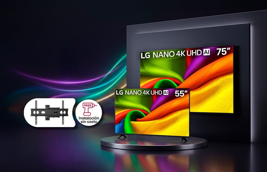 Soporte de pared para una televisión LG