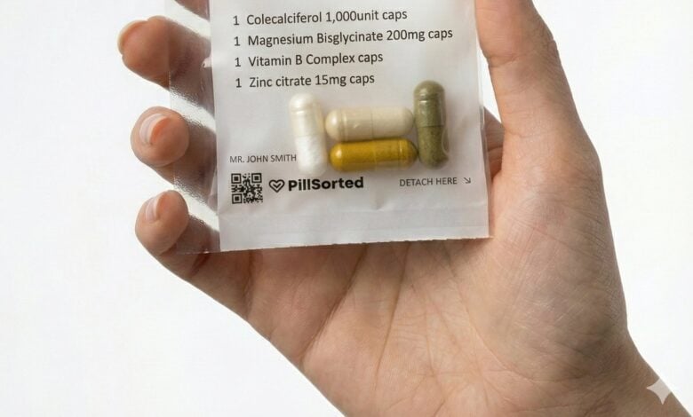 PillSorted medication pouch held in a hand