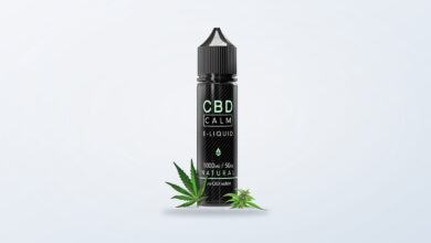 Natural CBD e-liquid bottle