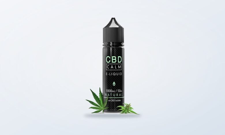 Natural CBD e-liquid bottle