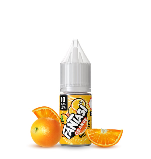 Orange Fantasi nicotine salt e-liquid bottle
